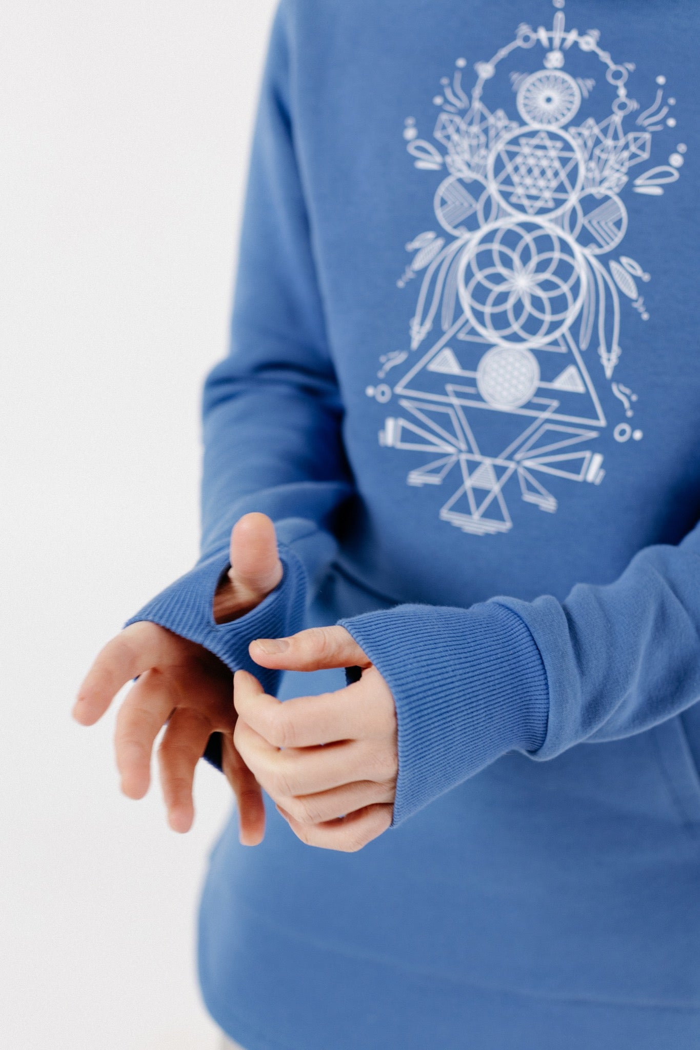 Mėlynas džemperis "Sacred geometry"